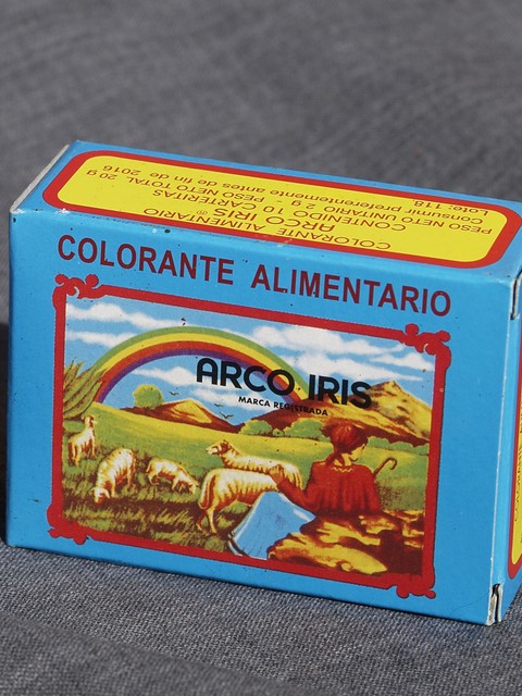 Caja 10 sobres colorante alimentario marca Arco iris